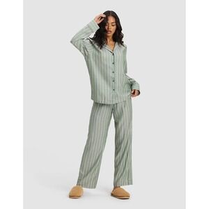 Women's Cozy Earth Soft Woven Pajama Pant Striped Jasper Size Large